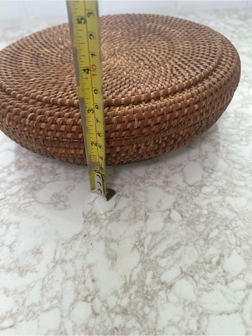 Woven Rattan Decorative Lidded Box - Brown